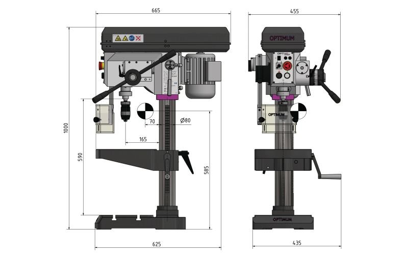 Taladro con Avance Automático DH 28FT - 400V - Image 2