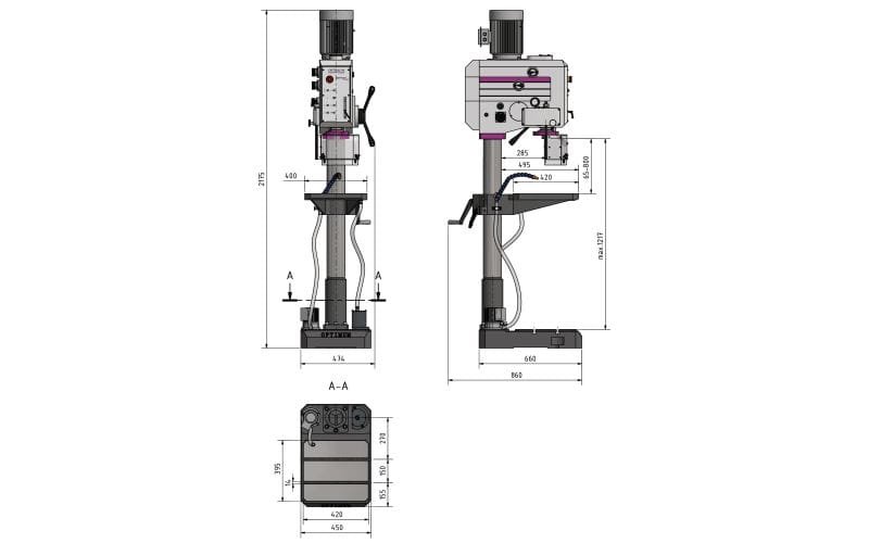 Taladro de columna engranajes DH 35 G - Image 2