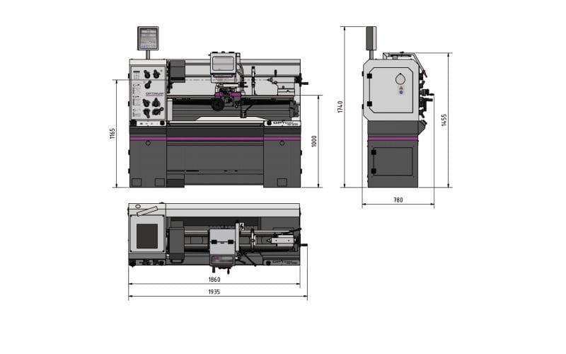 Torno de bancada TM 4010 (400X1000) 400V3PH50HZ - Image 3